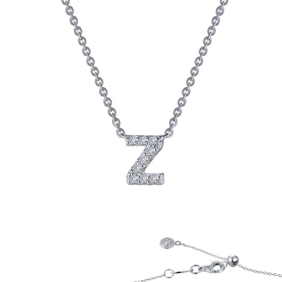 Load image into Gallery viewer, Lafonn Letter Z Pendant Necklace 10 Stone Count 9N106CLP20
