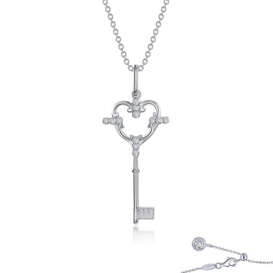 Load image into Gallery viewer, Lafonn Key to My Heart Necklace 16 Stone Count 9N114CLP20
