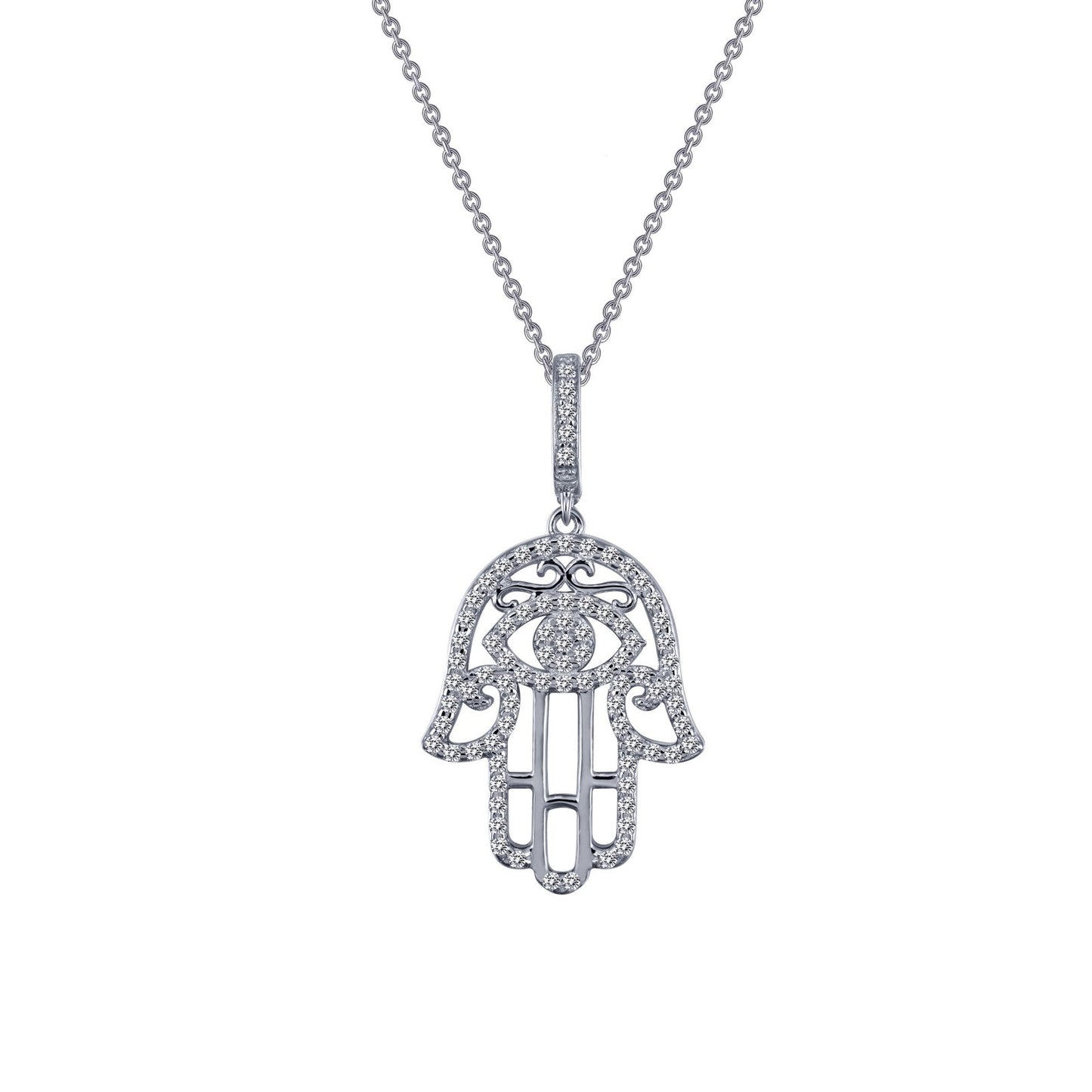 Lafonn Hamsa Pendant Necklace 83 Stone Count 9P045CLP18