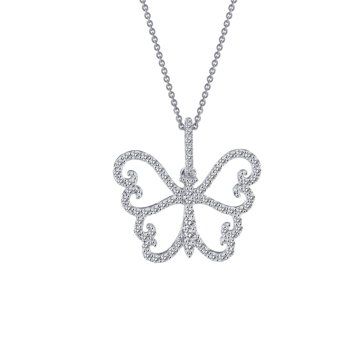 Lafonn Butterfly Pendant Necklace 66 Stone Count 9P048CLP18