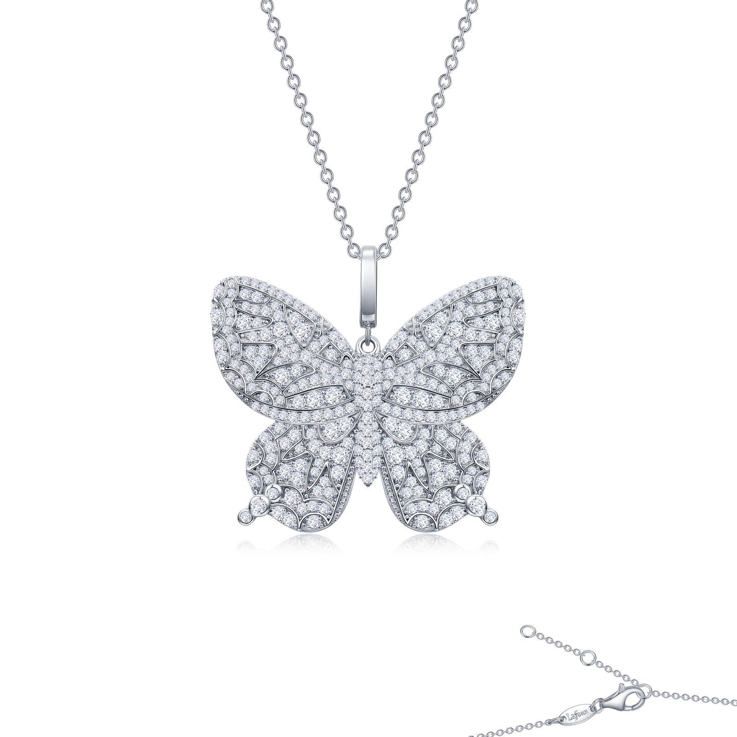 Lafonn Butterfly Pendant Necklace 277 Stone Count 9P056CLP20