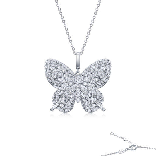 Lafonn Butterfly Pendant Necklace 277 Stone Count 9P056CLP20