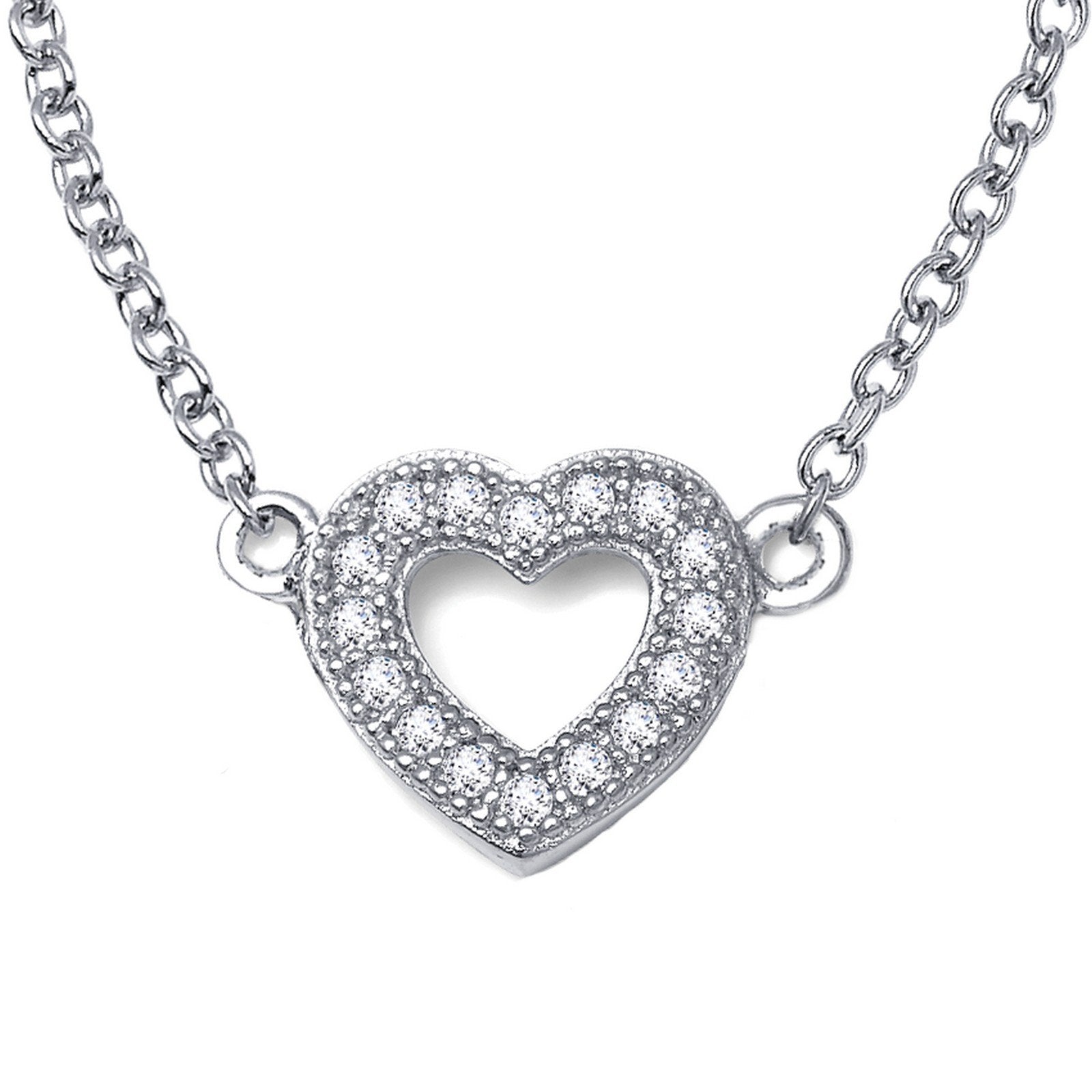 LaFonn Platinum Simulated Diamond N/A ANKLETS Sweet Open Heart Anklet