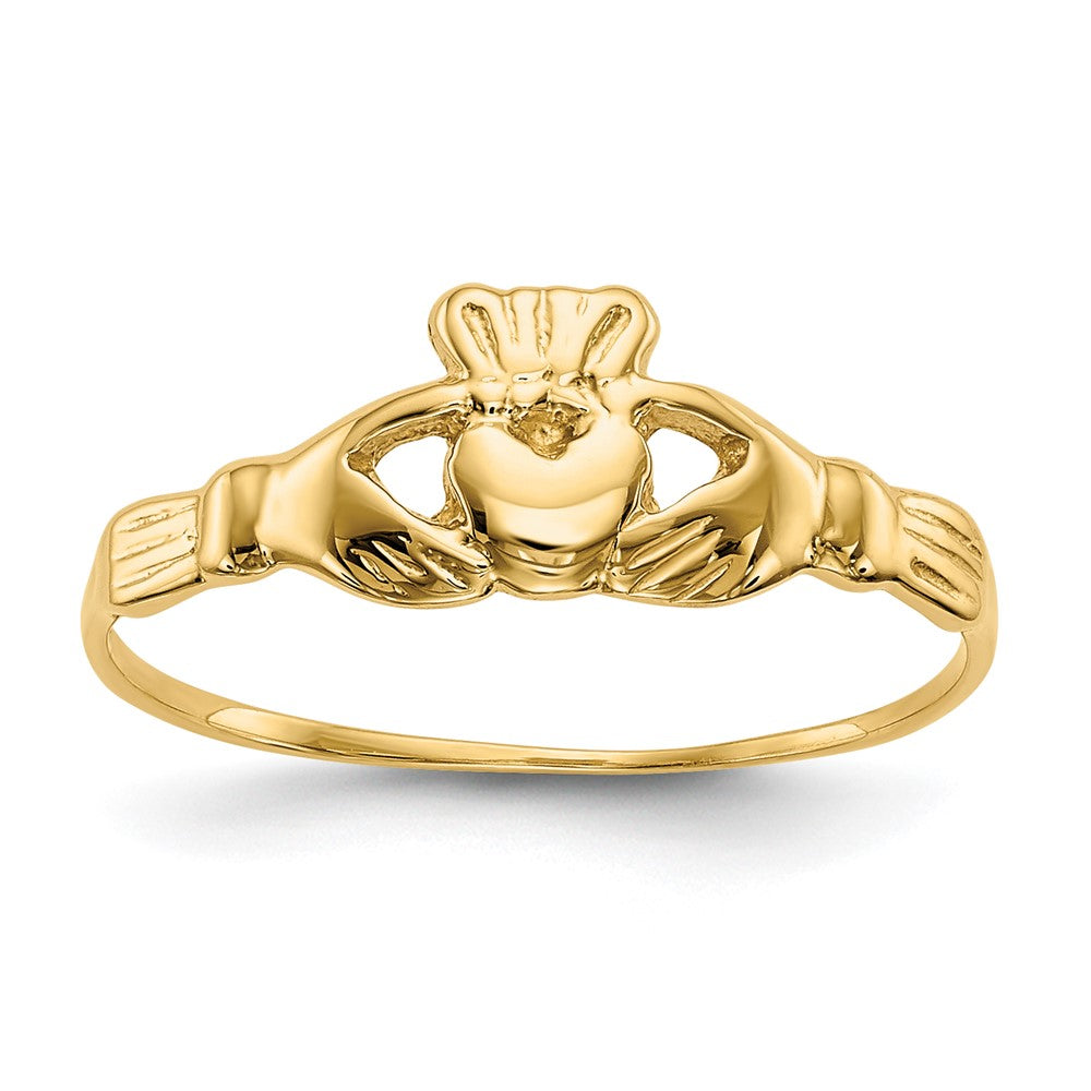 Quality Gold 14k Childs Polished Claddagh Ring Gold