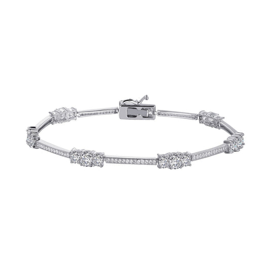 LaFonn Platinum Simulated Diamond N/A BRACELETS Stylish Station Bracelet