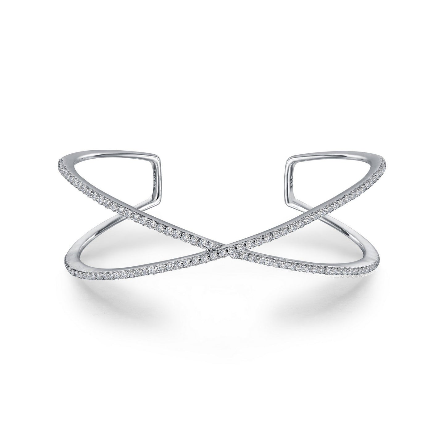 Load image into Gallery viewer, LaFonn Platinum Simulated Diamond N/A BRACELETS Crisscross Cuff Bracelet
