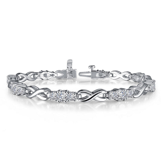 LaFonn Platinum Simulated Diamond N/A BRACELETS Infinity Alternating Bracelet