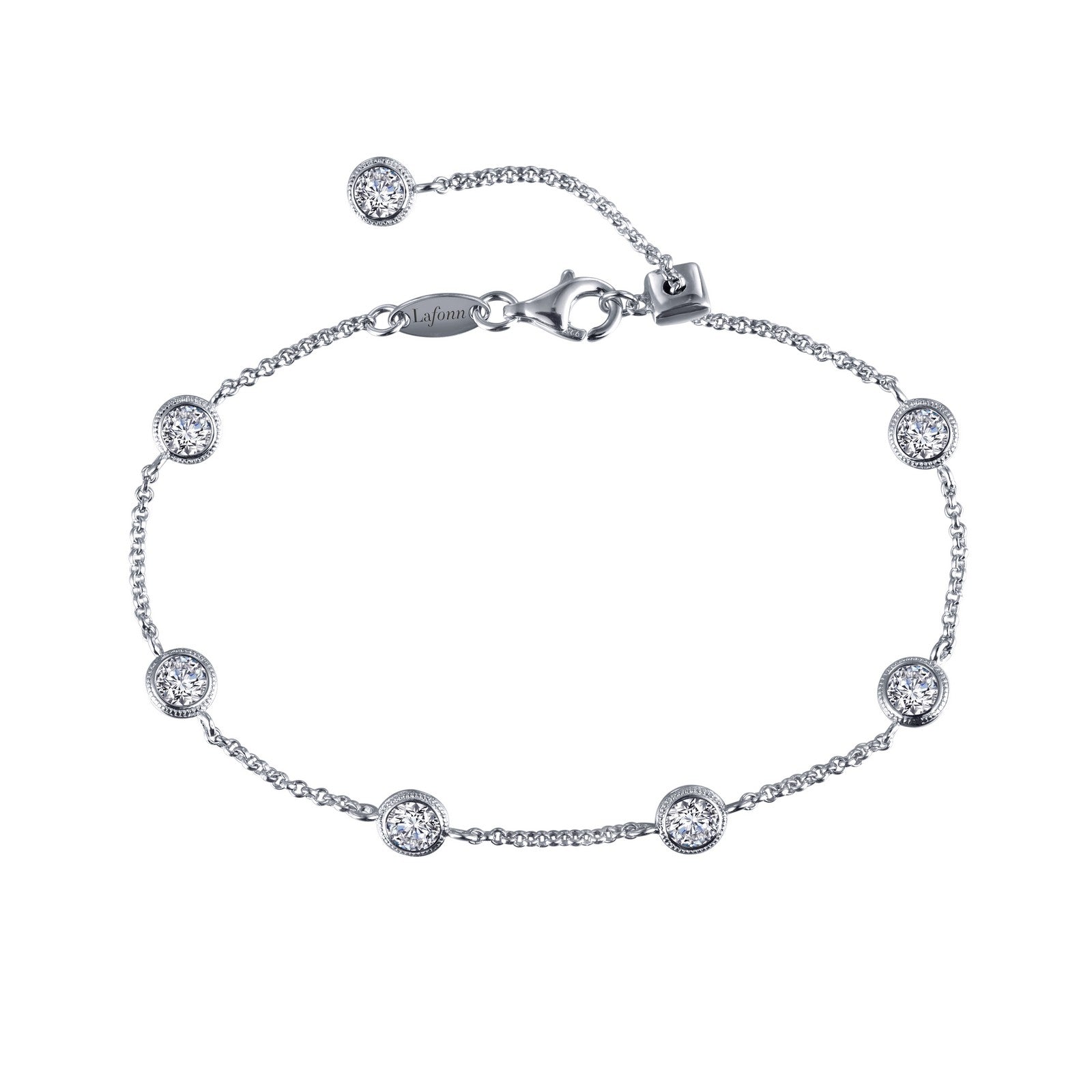 Lafonn Bezel-Set Station Bracelet 7 Stone Count B0054CLP75