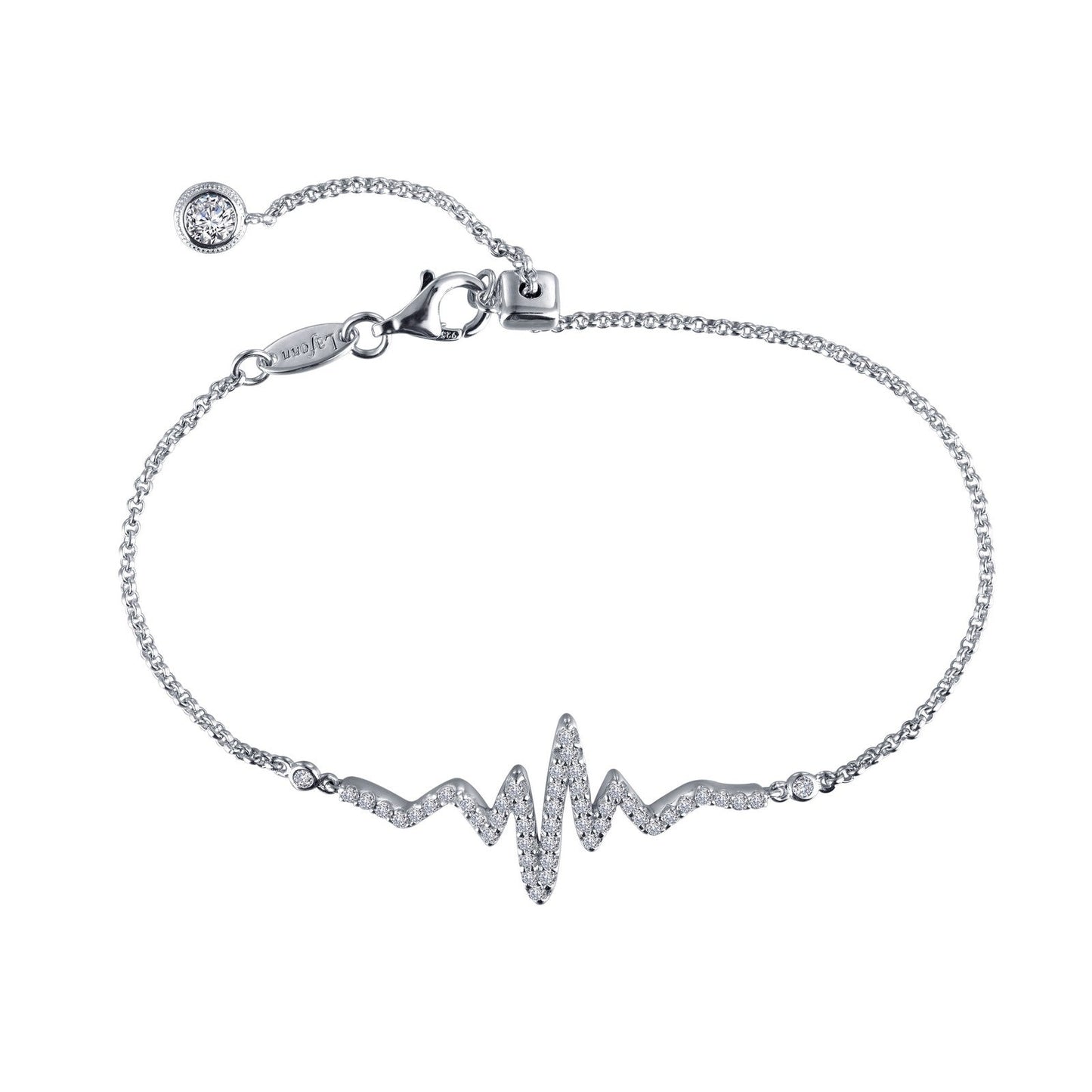 0.91 CTW Adjustable Heartbeat Bracelet