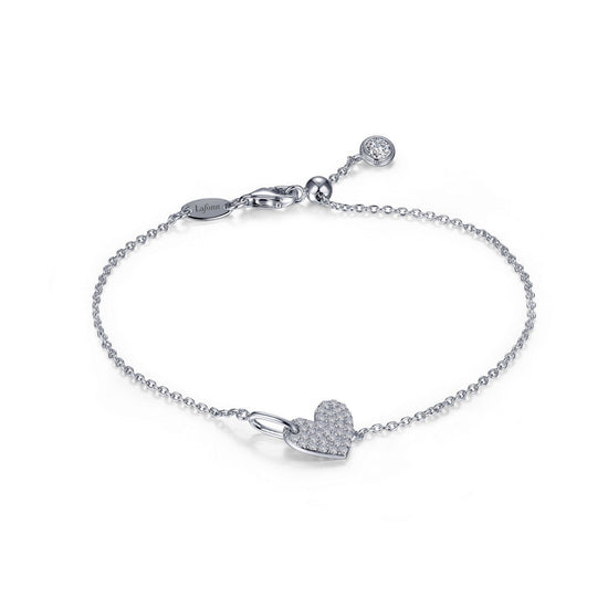 Load image into Gallery viewer, LaFonn Platinum Simulated Diamond N/A BRACELETS Shimmering Heart Bracelet
