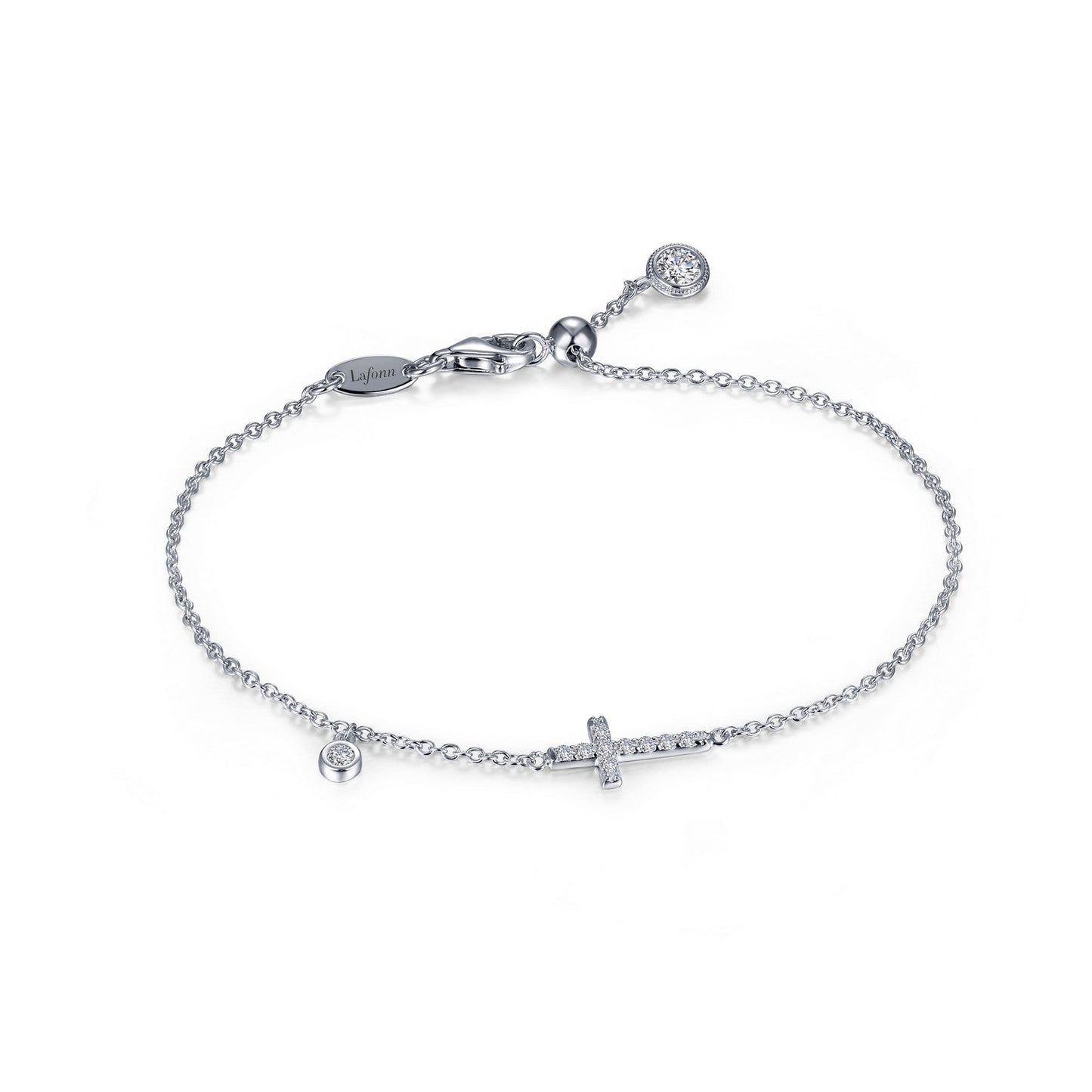 Lafonn Sideways Cross Bracelet 11 Stone Count B0136CLP75