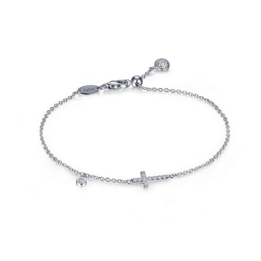 Lafonn Sideways Cross Bracelet 11 Stone Count B0136CLP75