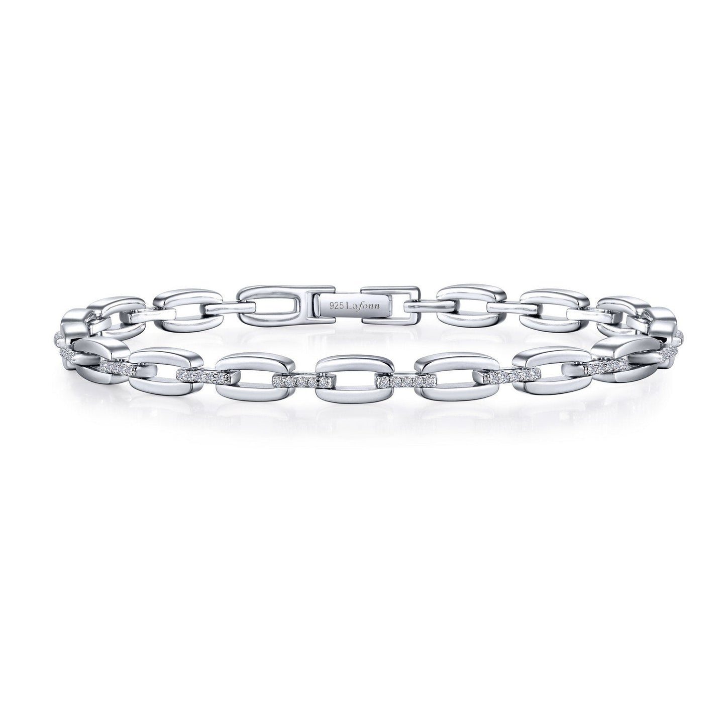 Load image into Gallery viewer, Lafonn Paperclip Link Bracelet Simulated Diamond BRACELETS Platinum 0.95 CTS Approx. 4.8mm (W)
