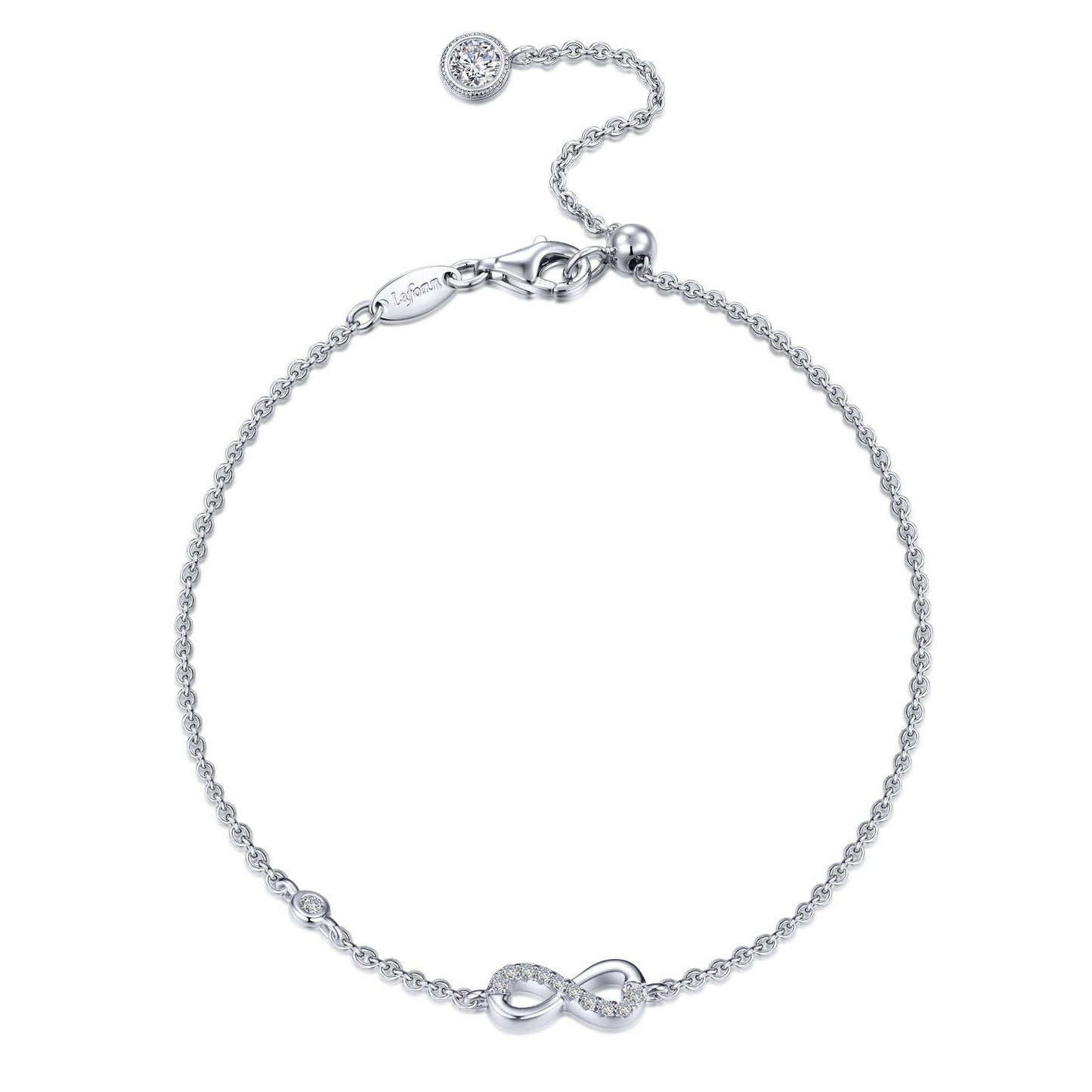 Lafonn Adjustable Infinity Bracelet 12 Stone Count B0157CLP75