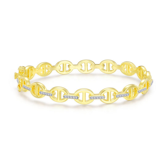 Lafonn Paperclip Bangle Bracelet 40 Stone Count B0162CLT70