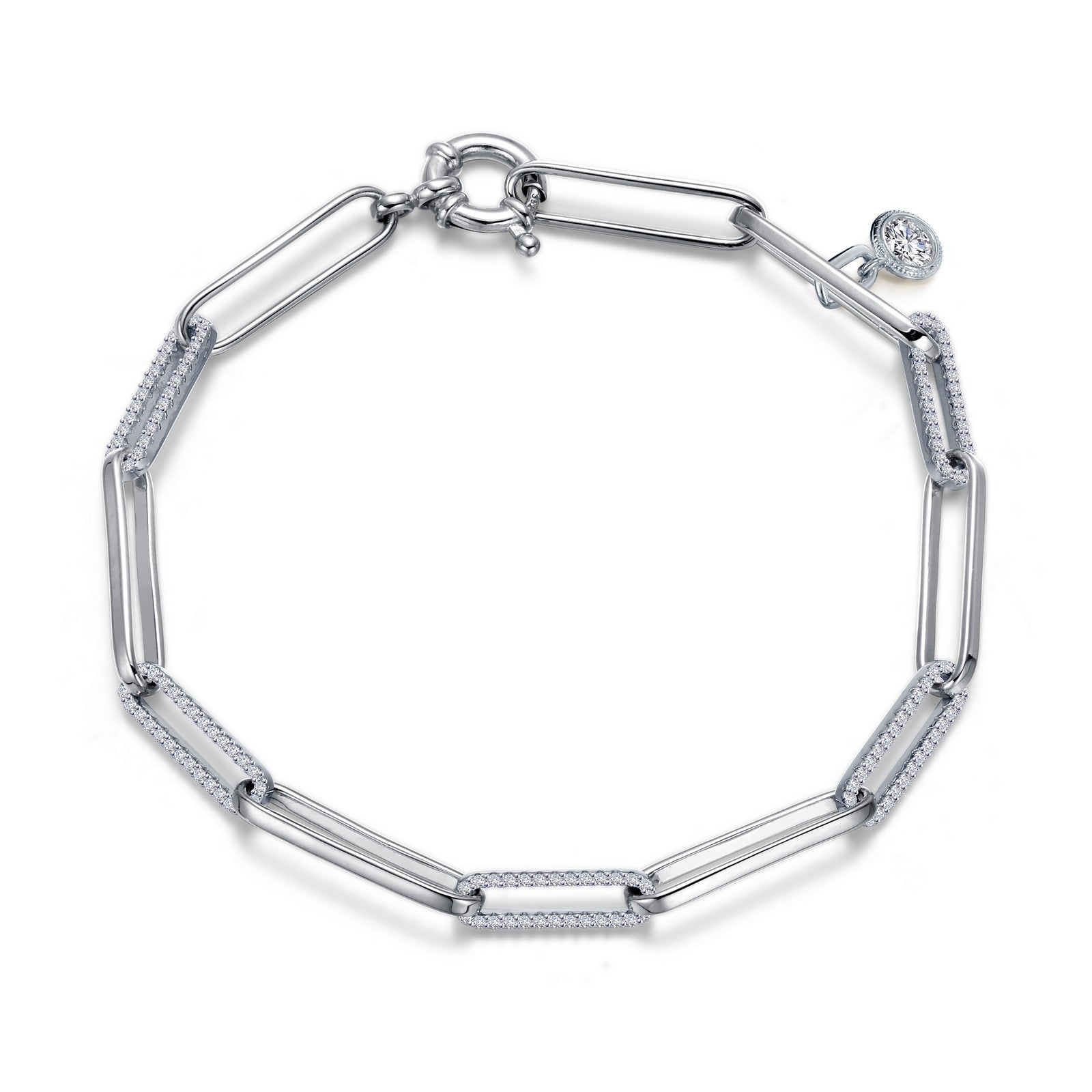 Lafonn Paperclip Bracelet 141 Stone Count B0168CLP75
