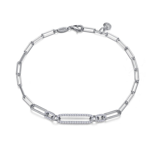 0.85 CTW Paperclip Bracelet