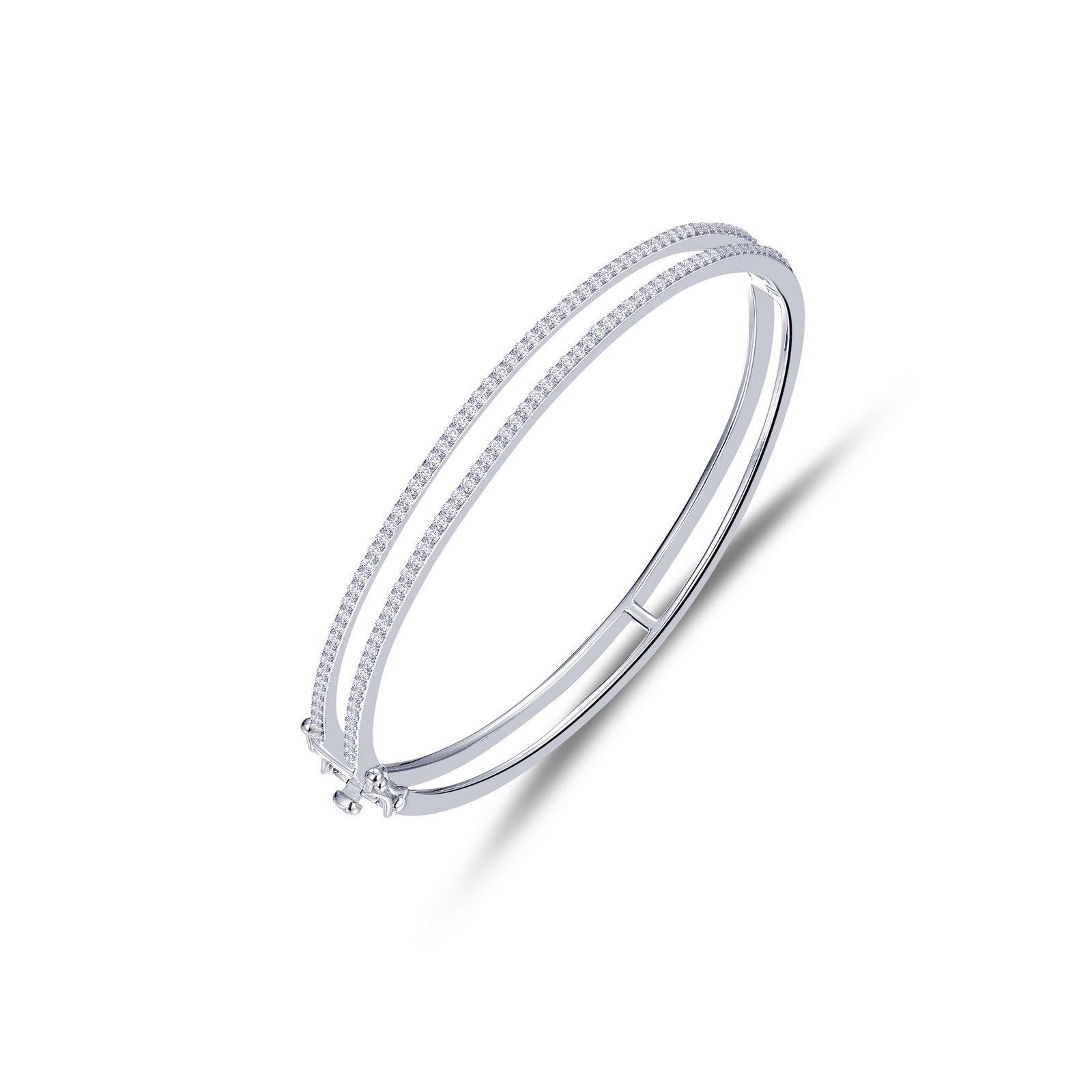 Lafonn Classic Hinged Bangle 122 Stone Count B0170CLP72