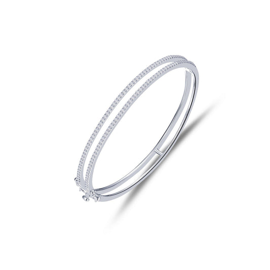 Lafonn Classic Hinged Bangle 122 Stone Count B0170CLP72