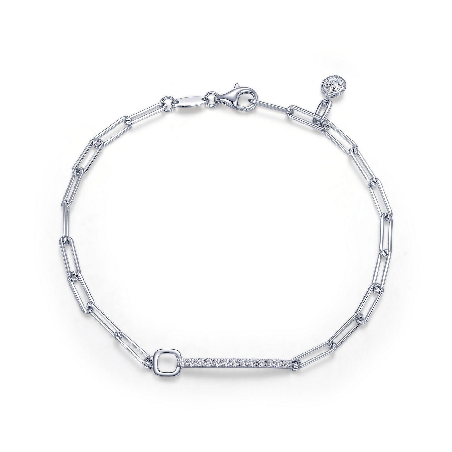 Lafonn Paperclip Bracelet 14 Stone Count B0173CLP75