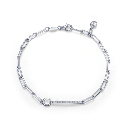 Lafonn Paperclip Bracelet 14 Stone Count B0173CLP75