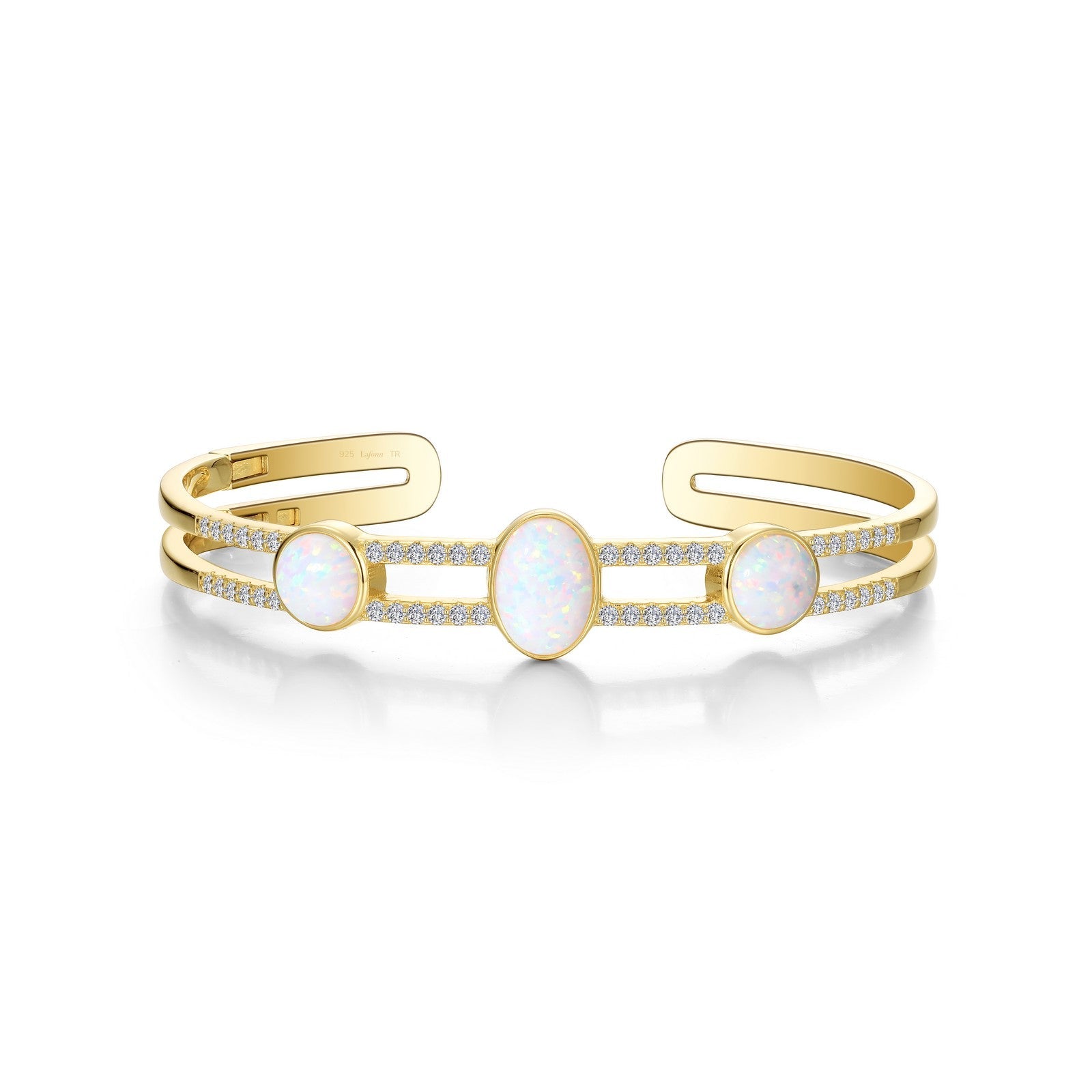 Lafonn Open Hinged Bangle Bracelet 48 Stone Count B0183OPG72