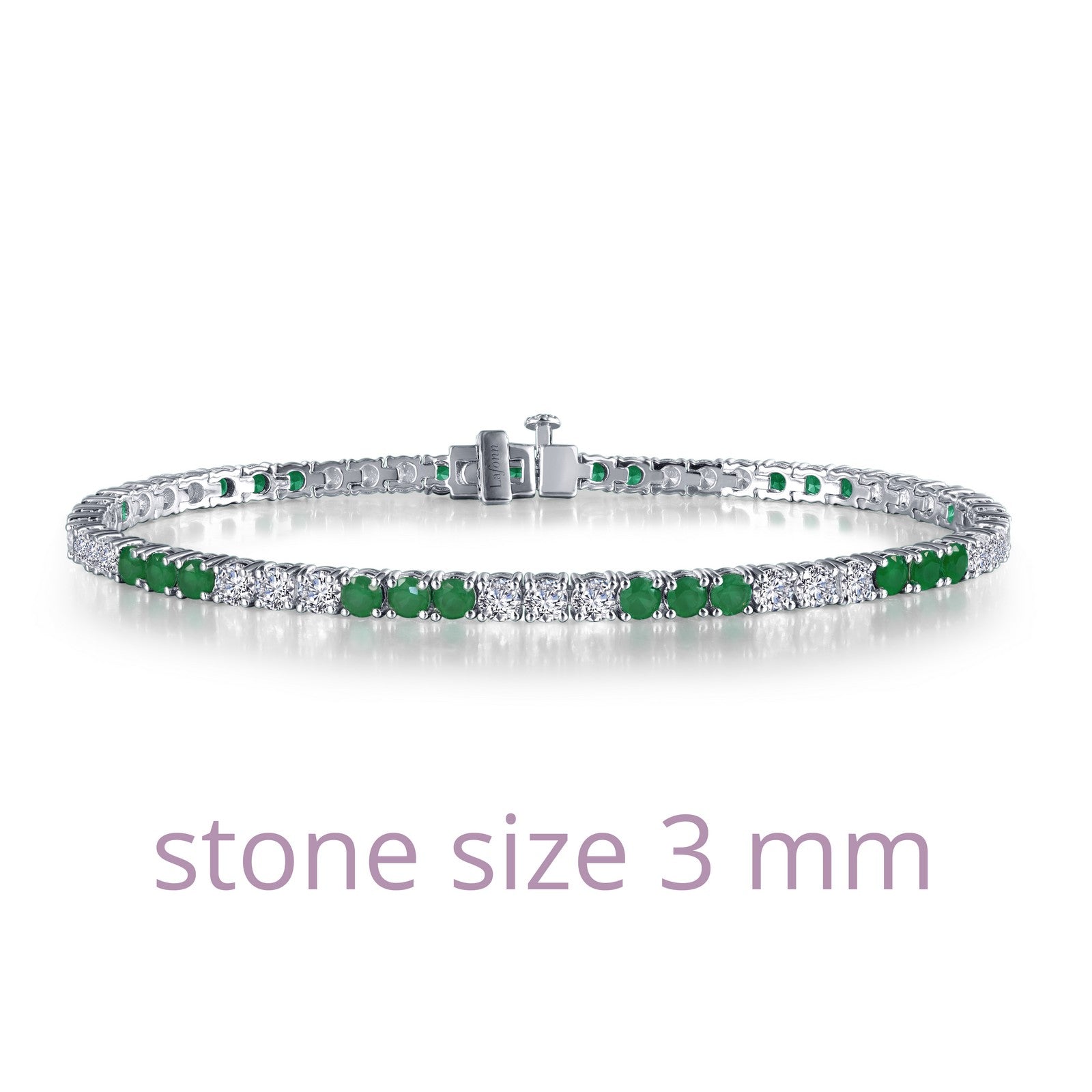 Lafonn Alternating Tennis Bracelet 57 Stone Count B2001CEP72