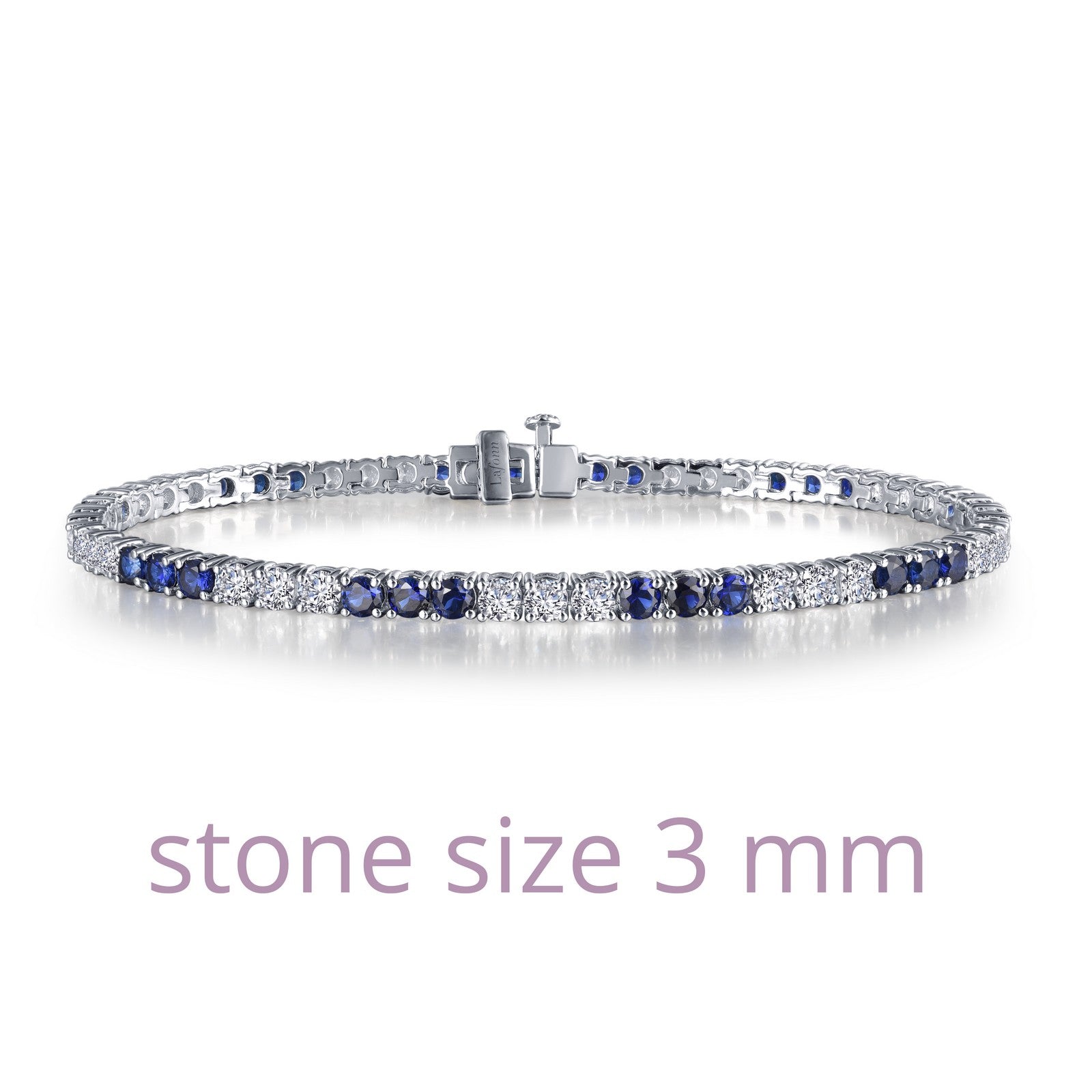 Lafonn Alternating Tennis Bracelet 57 Stone Count B2001CSP72