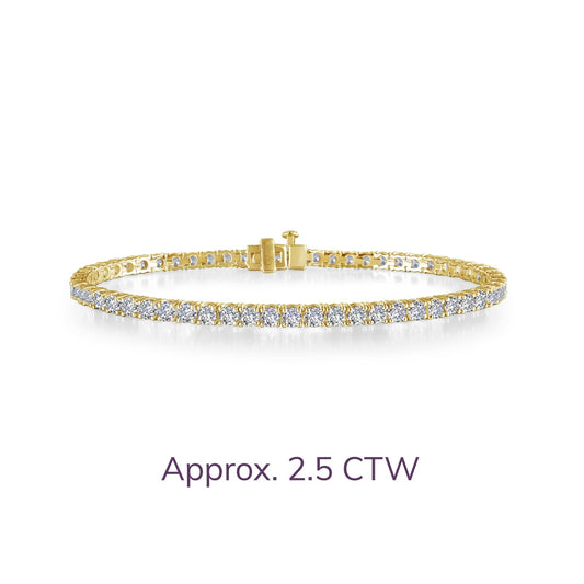 Lafonn Classic Tennis Bracelet 74 Stone Count B3001CLG70