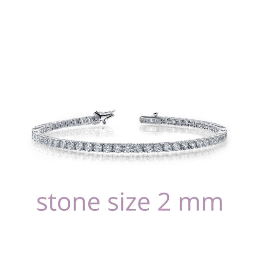Lafonn Classic Tennis Bracelet 77 Stone Count B3001CLP72