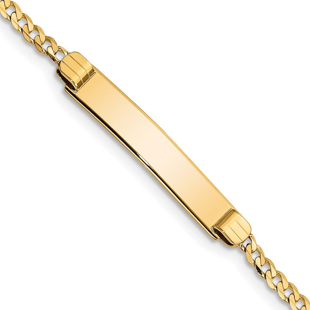 Quality Gold 14k Children's Curb Link ID Bracelet Gold     