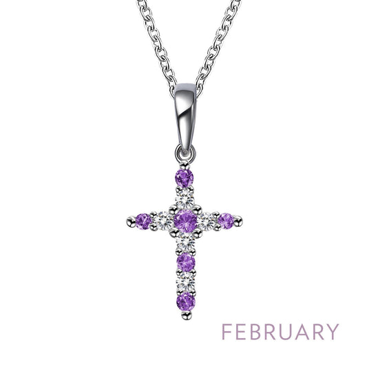 LaFonn Platinum FEBRUARY N/A NECKLACES February Birthstone Necklace