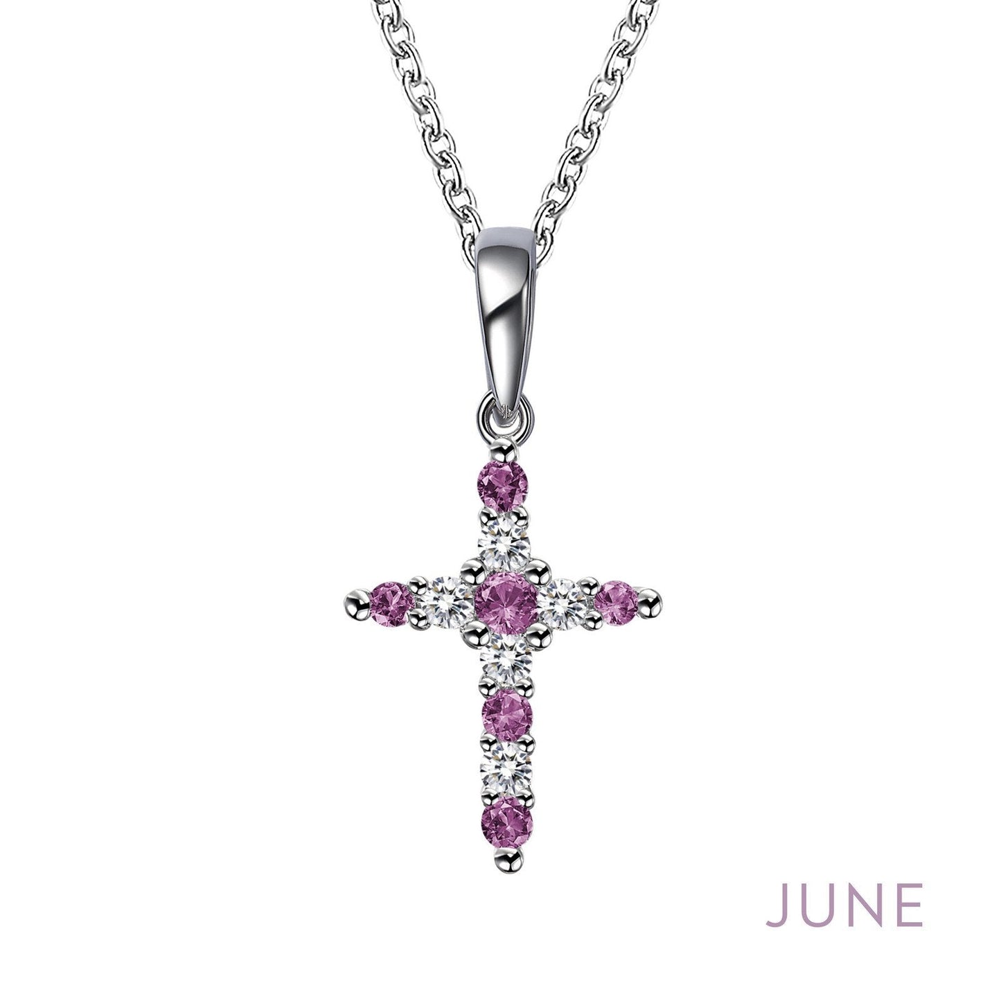 Load image into Gallery viewer, Lafonn June Birthstone Necklace JUNE NECKLACES Platinum 0.33cts CTS Approx. 25mm (H) x 12.5mm (W)
