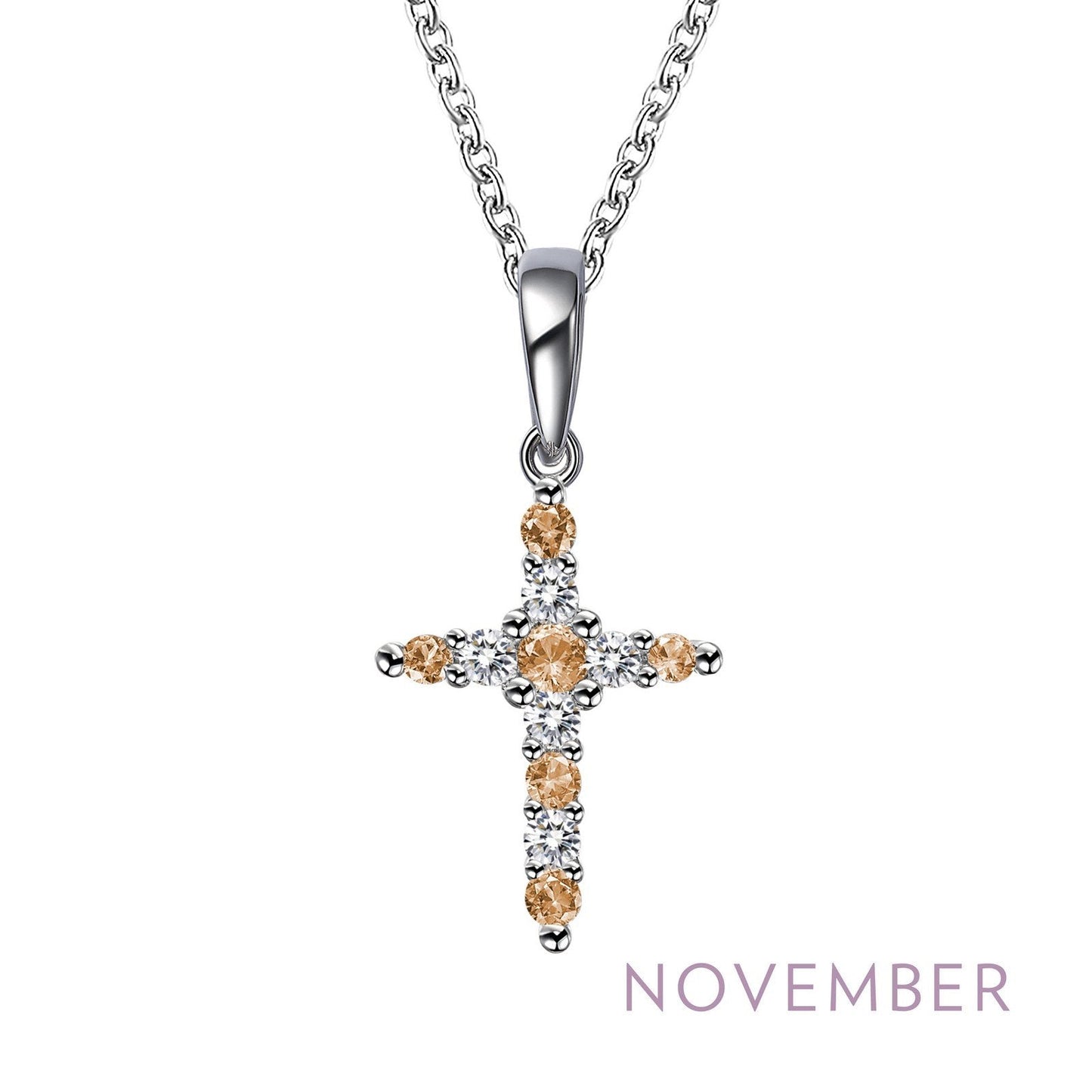 Load image into Gallery viewer, Lafonn November Birthstone Necklace NOVEMBER NECKLACES Platinum 0.33cts CTS Approx. 25mm (H) x 12.5mm (W)
