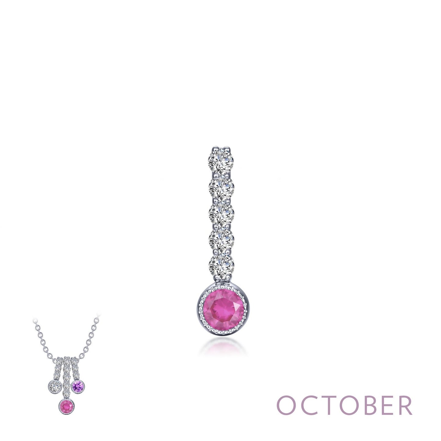 October Birthstone Love Pendant