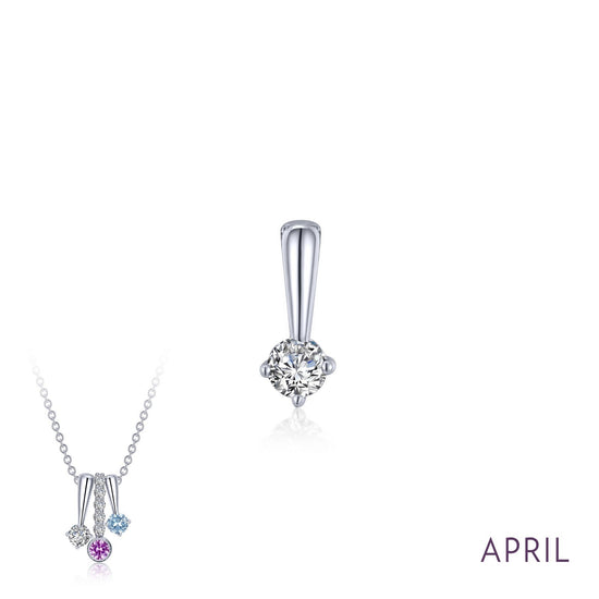 April Birthstone Love Pendant