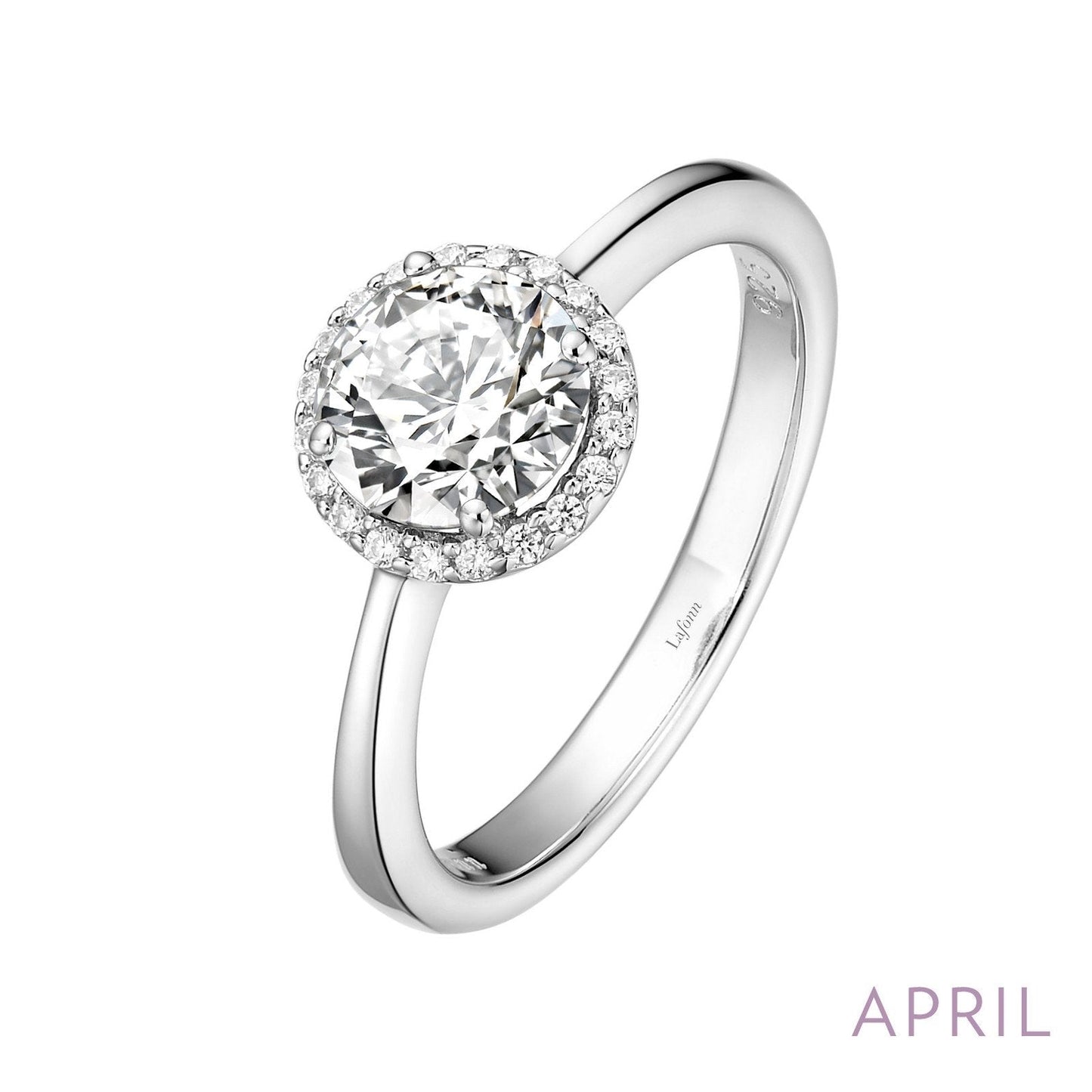 Load image into Gallery viewer, Lafonn April Birthstone Ring APRIL RINGS Size 6 Platinum 1.05 cts CTS 
