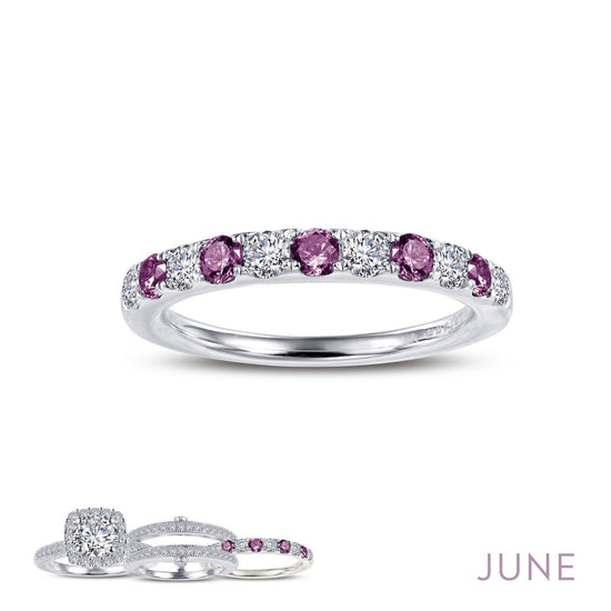 Load image into Gallery viewer, Lafonn June Birthstone Ring JUNE RINGS Size 8 Platinum 0.51cts CTS Approx.2.7mm(W)
