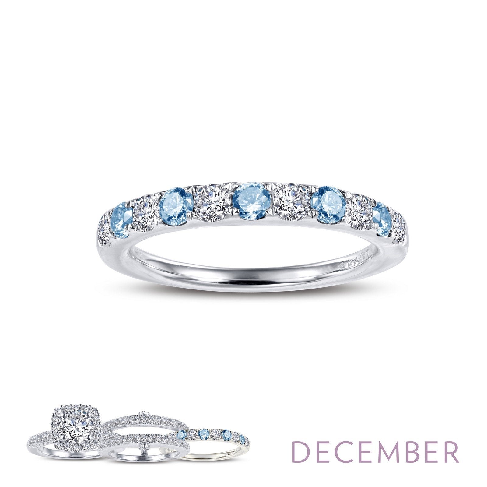 Lafonn December Birthstone Ring DECEMBER RINGS Size 5 Platinum 0.51cts CTS Approx.2.7mm(W)