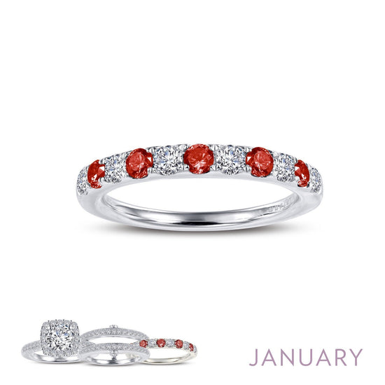 Lafonn January Birthstone Ring JANUARY RINGS Size 10 Platinum 0.51cts CTS Approx.2.7mm(W)