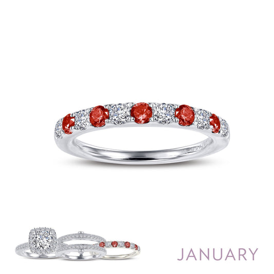 Lafonn January Birthstone Ring 11 Stone Count BR004GNP08