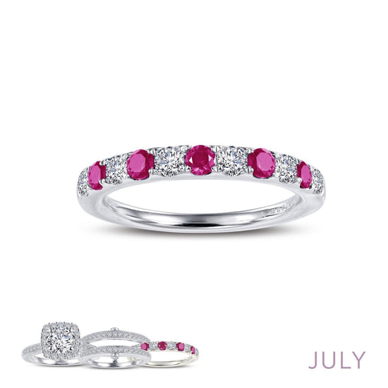 Load image into Gallery viewer, Lafonn July Birthstone Ring JULY RINGS Size 6 Platinum 0.51cts CTS Approx.2.7mm(W)
