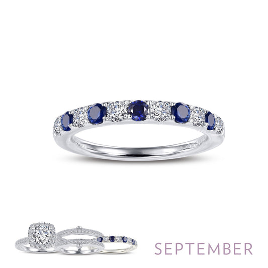Lafonn September Birthstone Ring 11 Stone Count BR004SAP09