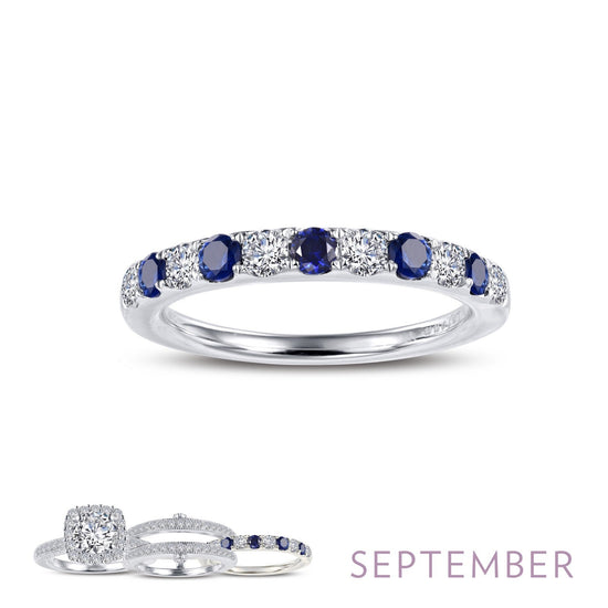Lafonn September Birthstone Ring 11 Stone Count BR004SAP09