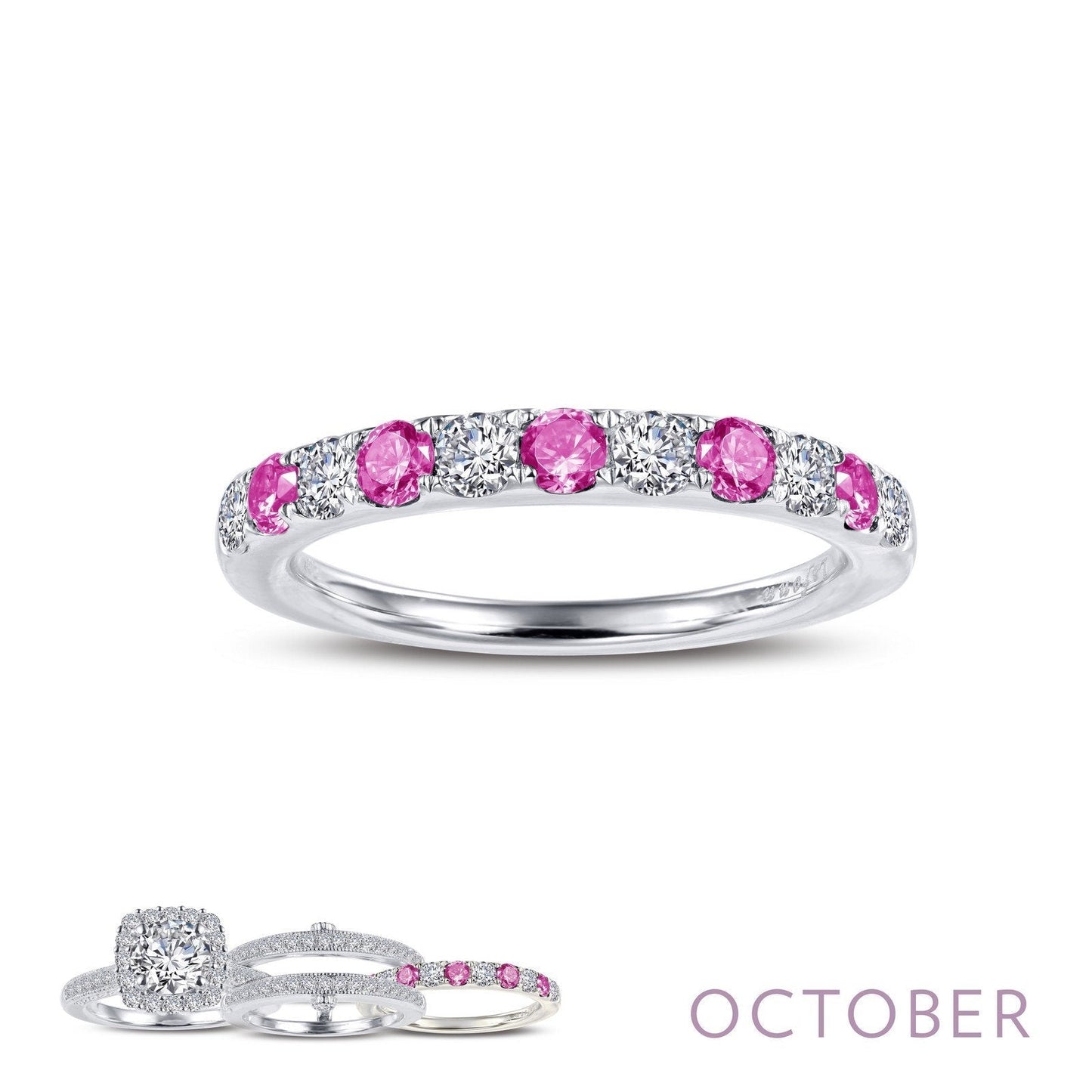 Lafonn October Birthstone Ring OCTOBER RINGS Size 5 Platinum 0.51cts CTS Approx.2.7mm(W)