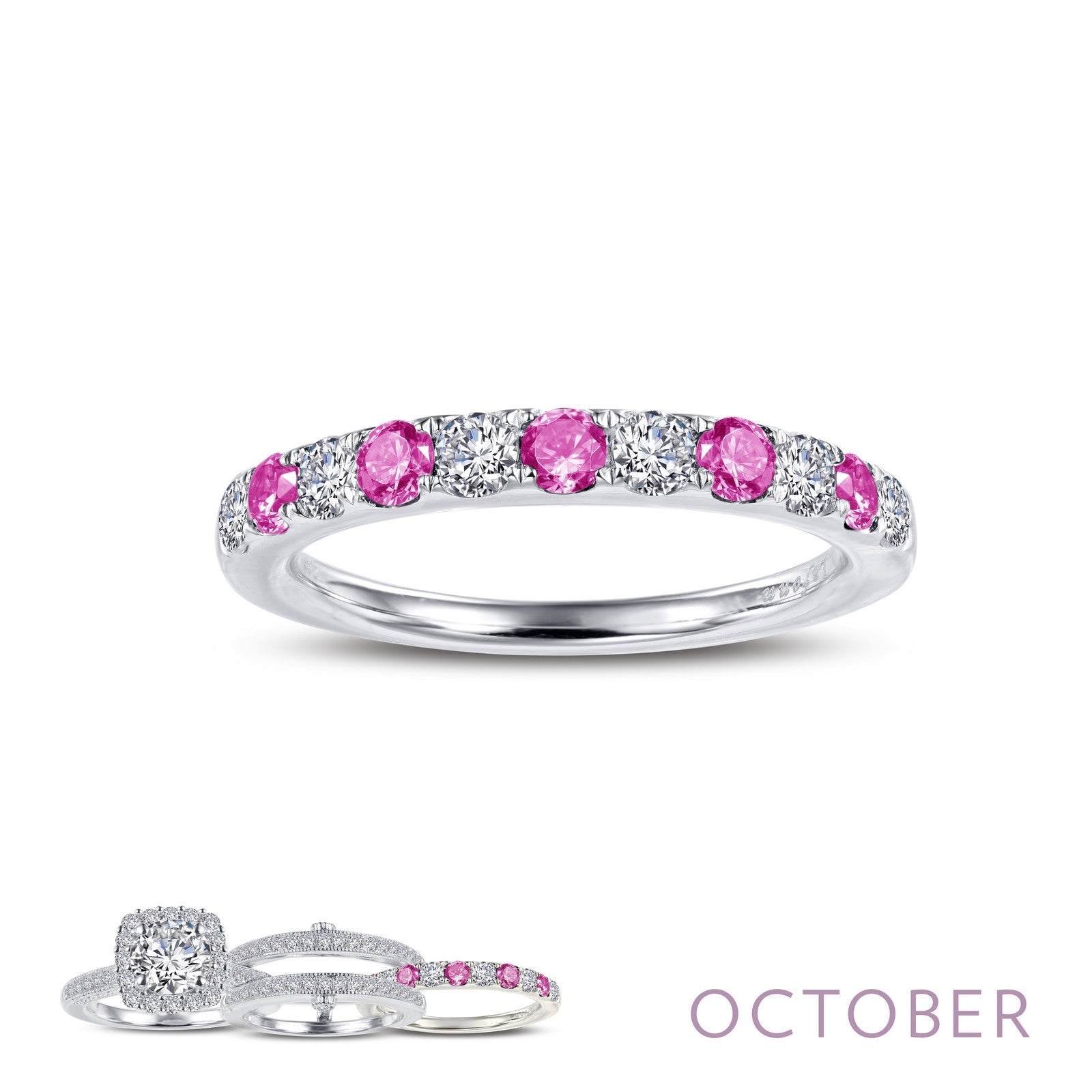 Lafonn October Birthstone Ring 11 Stone Count BR004TMP06