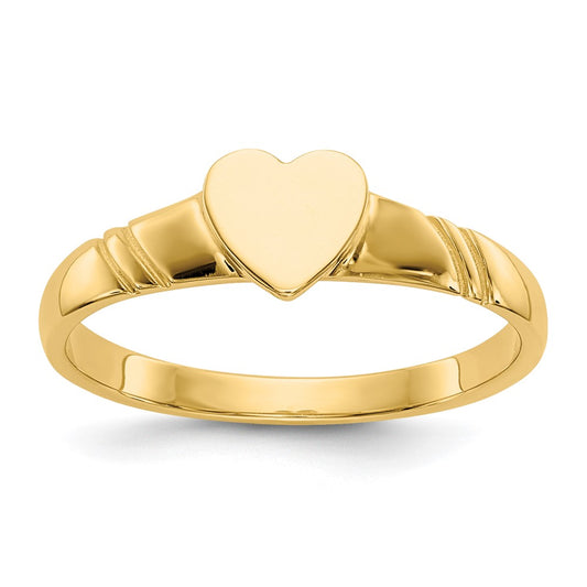 Quality Gold 14k Children's Heart Ring Gold