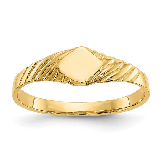Quality Gold 14k Child's Fancy Signet Ring Gold