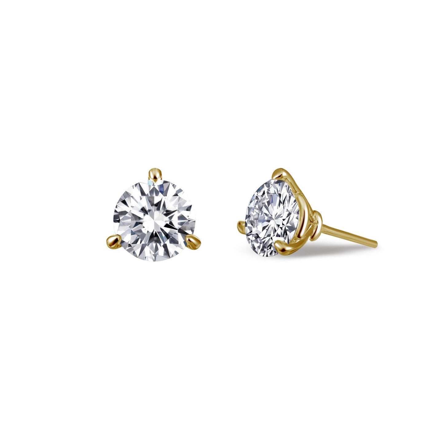 2 CTW Solitaire Stud Earrings