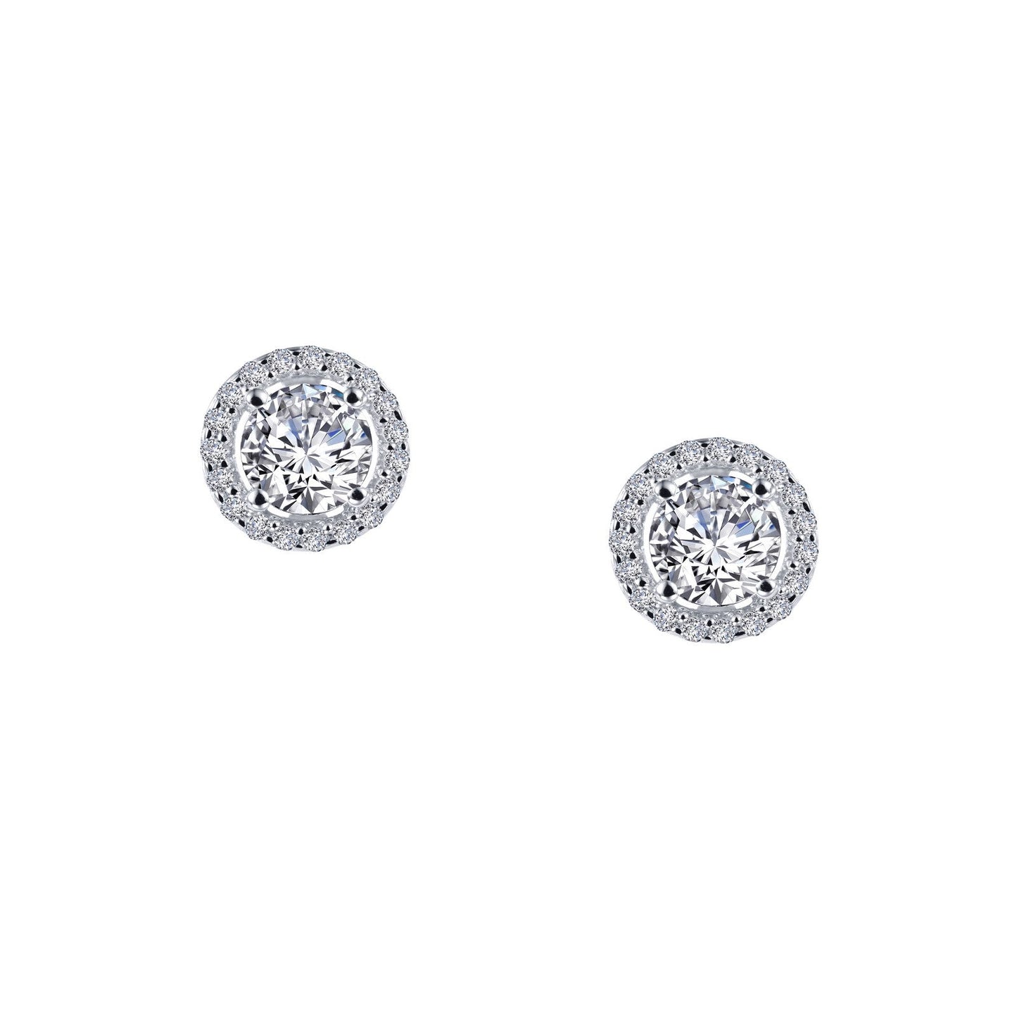 1.3 CTW Halo Stud Earrings